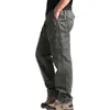 Salopette pour hommes ample droite multi-poches pantalons décontractés entraînement en plein air sport Camouflage pantalon tactique coton confort 240226