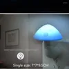 Luci notturne Luce a LED a forma di fungo Lampada da presa a muro Spina UE USA Camera da letto Verde Blu Rosso Bambino che dorme Decorazione per la casa