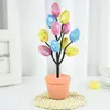 Kwiaty dekoracyjne dekoracje wielkanocne jaja jajka doniżka kolorowa gałąź drzewa jaja 2024 Happy Party Artificial Flower Desktop Ornament