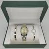 Üç parçalı Set Watch Newelry Luxury Woman's Diary Series Steel Band Diamond Quartz Watch