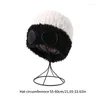 Ball Caps Windproof Ear Flap Beanie Hat Winter Warm Cap Pullover Skull Female Goggle DXAA