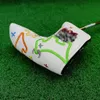 Golfclubhoes Clown putterhoes Smiley putterhoes één lijn lang Met klittenband gesloten