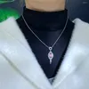 Chains CN2024 Fine Jewelry Solid 18K Gold Nature 0.510ct Pink Diamonds Pendants Necklaces For Women Birthday's Presents