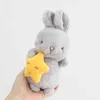 2024 Süper Sevimli Kabarık Saç Angora Tavşan Peluş Oyuncak Uzun Peluş Hug Yıldız Havuç Kısa Kulaklar Tavşan Çocuklar İçin Doğum Günü Hediyesi