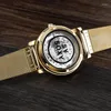 Relojes de pulsera Esqueleto de lujo Reloj de mujer Relojes de oro Reloj Ladiesl Reloj de alta calidad Hombres y pareja