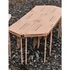 Table hexagonale de Camping en plein air, mobilier de Camping, conception combinée avec pieds détachables en alliage d'aluminium pour Barbecue et randonnée