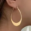 Hoop Earrings For Women Exaggerated Oval Hollow Water Droplets Ear Accessories Holiday Party Gift OL Fashion Jewelry CE184