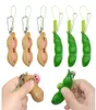 Kawaii Squishy Peanut Unlimited Pea Pods Squeeze Peas Sensory Fidget Toys Edamame Keychain Stress Relief Ball Decompression Toy Cu9656547