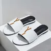 منصة مصممة في الهواء الطلق صندل الشريحة المعدنية شرائح Slides Women's Slippers Shoes Summer Fashion Slipper with Box Size 37-42