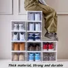 6 Layers Shoes Box Foldable Transparent Sneaker Shoe Storage Organizers Box Stackable Dustproof High-top Cabinet Shoe Rack Shelf 240229