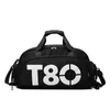 Duffel Väskor T80 Travel Handbag Gym Sports Kvinnors ryggsäck för man Handväska Yoga Fitness Tote Shoe axel duffel bärbar Boston