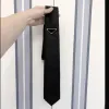 Üçgen kravat erkek bolo kravat lüks tasarımcı kravat prad adam genç resmi kıyafetler lüks mini bayanlar deri kayış moda siyah boyun kravat