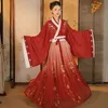 Chinese Traditional Hanfu Costume Woman Ancient Han Dynasty Dress Oriental Princess Lady Elegance Tang Dance Wear 240220