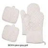 4 Pieces/Set Oven Gloves Baking Barbeque Mittens Mitts Kitchen Accessories 240227
