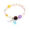 Charm Bracelets Chinese Style Ancient Single Circle Bead Bracelet For Women Agate Fashion Female Ladies Present Jewelry