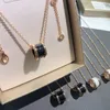 Collier de créateur de série en céramique CNC Zero1 pour femme Plaqué or 18 carats Bijoux de diamant de marque de la plus haute qualité avec boîte 031