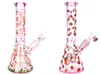 Vintage Pink Cherry Aardbei Glazen Pijp Bong Dab Rig Water Hookah Origineel Glas Fabriek gemaakt kan klantlogo plaatsen door DHL UPS CNE