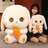 304050 cm Kawaii Długie ucho Rabbit Pluszowa poduszka duża rozmiar króliczki Dolls Schleńka miękka poduszka zwierząt dziewczyn