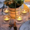 Posiadacze świec 12PCS TEALIGHT Holder Małe wotywne do stolika szklana herbata światło świece imprezowe