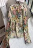 Damesjassen Vintage jacquard jas herfst en winter gouden knop kleine opstaande kraag vest met lange mouwen temperament korte top 24875659