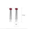 Dangle Earrings Luxury Temperament Accessories Crystal Rhinestone Gift For Women Mouth Drop Earring Stud Jewelry