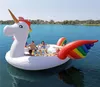 67 Uppblåsbar jätte unicorn Pool float ö Swimming Pool Lake Beach Party Floating Boat Water Toys Air Madrasse1779981