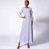 Ethnische Kleidung 2024 Sommer Elegante Frauen Muslim Abaya Chiffon Falten Lange Maxi Kleid Kaftan Dubai Islam Arabisch Türkei Ramadan Jalabiya Party