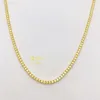 Nya ankomster hiphopsmycken 925 Silver GRA Certified 3mm Tennis Chain Yellow Gold Moissanite Tennis Necklace