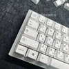 125 touches minimaliste blanc japonais Keycaps pour clavier mécanique Cherry Profile Dye Sublimation PBT Key Caps Custom DIY GK61 240229