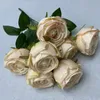 Simulation de mariage Rose Bundle princesse tissu brossé décoration fleurs 7 tête 445 cm 240223