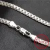 Collier en argent Sterling 925 pour hommes, bijoux de 5mm, 50cm, toute nouvelle mode, grand, Long et large, chaîne latérale complète pour pendentif 1257j