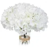 Fleurs décoratives hortensia têtes en soie paquet de 20 entièrement artificielles avec tiges pour mariage