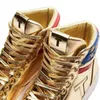 Designer Trump Sapato Mulheres Homem Nunca Renda Basquete Sapatos Malha Respirável Leve Correndo Treinadores Marrom Ouro Genuíno Couro Sneaker Tamanho 35-45