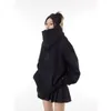 Women's Hoodies Women Oversize Hooded Shirt Heavyweight Sweatshirts High Collar Pullovers Thick Korean Winter Hoodie