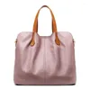 Вечерние сумки, кожаная сумка высокого качества, большая вместительная сумка контрастного цвета, темпераментная ретро-сумка, европейская дорожная сумка