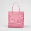 24SS Designer TOTE Bag worka na plażę tkana torebka kobiety Raffia torba na duże pojemność torby zakupowe wydrążone torby na ramię damskie