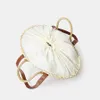 Swobodne haftowane cytrynowe słomkowe kosze papierowe papierowe torebki ręcznie robione letnie torby na ramię plażowe duże torebki na bali 240301