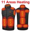 Jagdjacken 13/11 Bereiche Beheizte Weste Männer Jacke Winter Damen Elektrische USB-Heizung Taktischer Mann Thermal Body Warmer Coat6XL