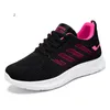 Zapatillas deportivas suaves para correr con mujer transpirable negro blanco mujer 020412185