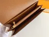 läderplånbok lång handväska kvinnor designer sarah plånbok korthållare med box dammväska M60531