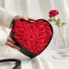 1Set Velvet Soap Rose Flower with Gifts Box Eternal Floral Room Desktop Decoration Wedding Party Valentines Day Crafts 240228