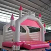 Château gonflable gonflable princesse rose en PVC, Moonwalks, videur sautant, maison de rebond blanche pour mariage, jeu pour enfants