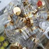 10 ml/burk 20/50/100 st guldlock transparent tomma flaskor Makeup resebehållare kosmetisk plast för akrylpulver glitter 240229