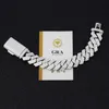 تمرير Diamond Tester Ice Out Baguette Moissanite Hip Hop 925 Silver Jewelry Set Cuban Link Chain Neckleace and Ring for Man