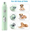 Clippers Electric Dog Nail Grinder With Polisher Wheel LED Light Pet Nail Clipper USB Laddningsbar 2Sped Pet Nail Trimmers för Cat Dog