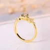 14K Gold Ametrine Gemstone Ring for Women Anillos de Bague eller Jaune Topaz Jewelry 14 K Color Wedding Anel Box 240228