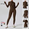 Lu Align Pant Outfits BodySuit Outfit mit Reißverschluss Langarm Yoga Overall hohe Intensität Fitness Sport Hautfreundlicher Komfort Training Leggings Frauen Jogger Gry Luu