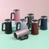 Water Bottles 100pcs/Lot 24oz 700ml Beer Mug Tumbler Wine Cup With PP Handle Wide Top 18/8 Stainless Steel Insulated Vacuum 2-Wall Glas