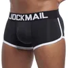 Cueca masculina acolchoada boxer frente quadril duplo removível push up cup jm409