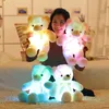 Ours en peluche coloré brillant de 30cm, jouets lumineux Kawaii, poupée en peluche lumineuse LED pour enfants, noël